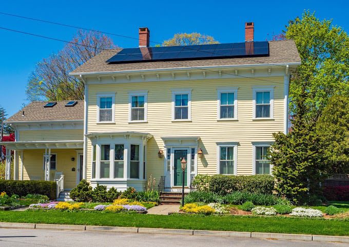 Solar Panels On A House